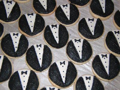 Tuxedo cookies for your Oscar party Tuxedo Cookies, Prom Cookies, Bond Party, Academy Awards Party, James Bond Party, Formal Ideas, Banquet Ideas, Prom 2022, Red Carpet Party