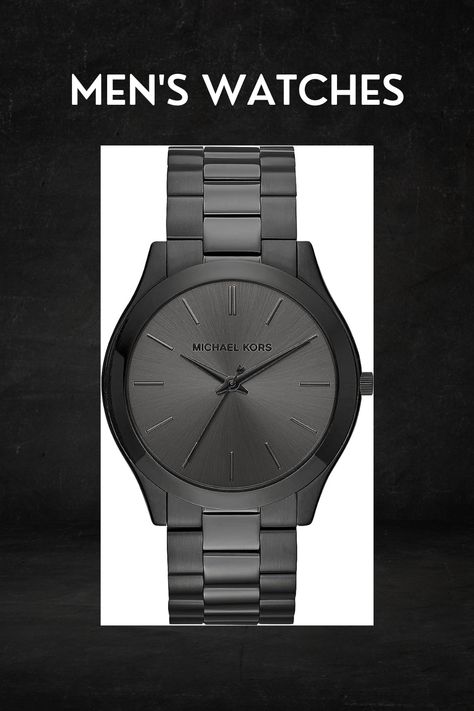 Michael Kors Men's Slim Runway Stainless Steel Quartz Watch Michael Kors Men, Watch For Men, Men's Watches, Watch Model, Black Stainless Steel, Steel Watch, Stainless Steel Watch, Wrist Watches, Men's Watch