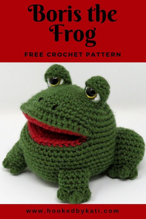 Crochet Frog Head, Top Hat Pattern, Frog Amigurumi, Amigurumi Frog, Free Crochet Amigurumi, Sensory Ideas, Amigurumi Plush, Crocheted Toys, Crochet Frog