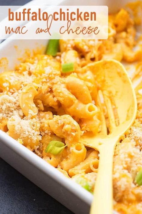 Buffalo Ranch Mac And Cheese, Buffalo Mac N Cheese Recipe, Kraft Mac And Cheese Recipe, Buffalo Pasta, Chicken Mac And Cheese Recipe, Buffalo Chicken Mac And Cheese, Buffalo Mac And Cheese, Chicken Buffalo, Chicken Mac And Cheese