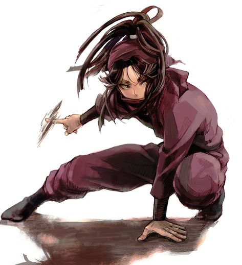 ninja, rogue, thief Kunoichi Pose Reference, Female Ninja Pose, Ninja Art Reference, Ninja Reference Pose, Anime Ninja Art, Female Ninja Drawing, Ninja Pose Reference, Ninja Poses Drawing, Ninja Poses Drawing Reference