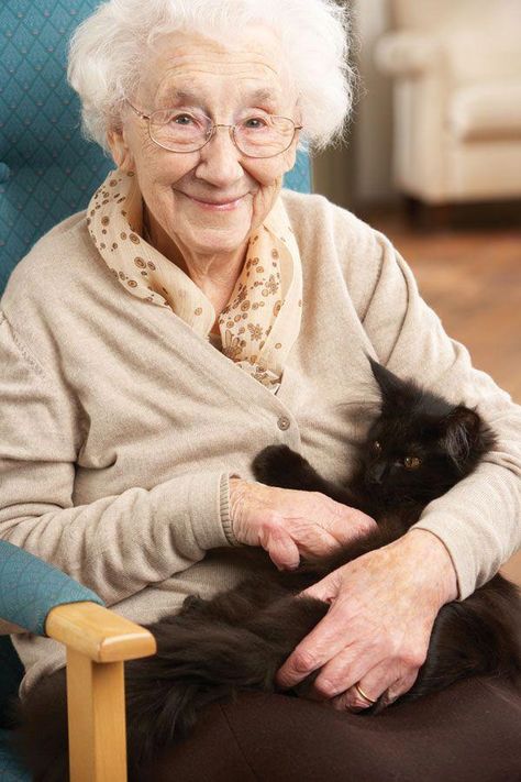 Old Person, Cat People, Elderly Care, Nursing Home, Old People, Medical Prescription, All About Cats, Cat Pin, Happiness Is