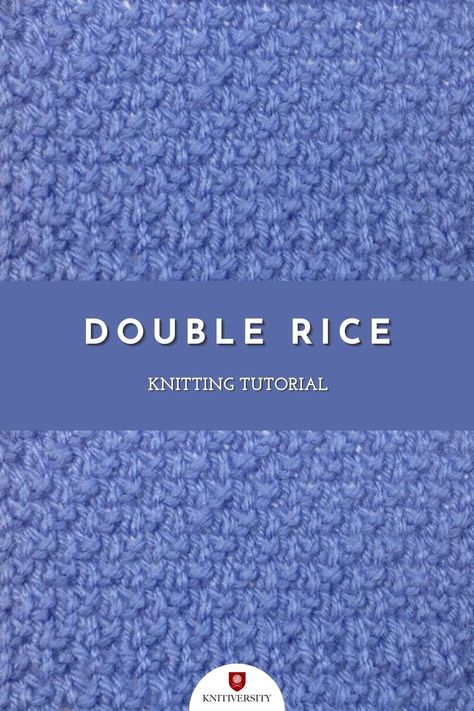 This knitting tutorial will help you learn how to knit the double rice stitch. This simple pattern creates a subtle textured fabric that is firm. It’s a good option for beginners who want to experiment with knitting through the back loop and is perfect for washcloths, bags, and blankets. Knit Stitch Patterns Texture, Rice Stitch, New Stitch A Day, Knitting Projects Blanket, Knitted Dishcloth Patterns Free, Easy Scarf Knitting Patterns, Easy Blanket, Double Knitting Patterns, Dishcloth Patterns Free