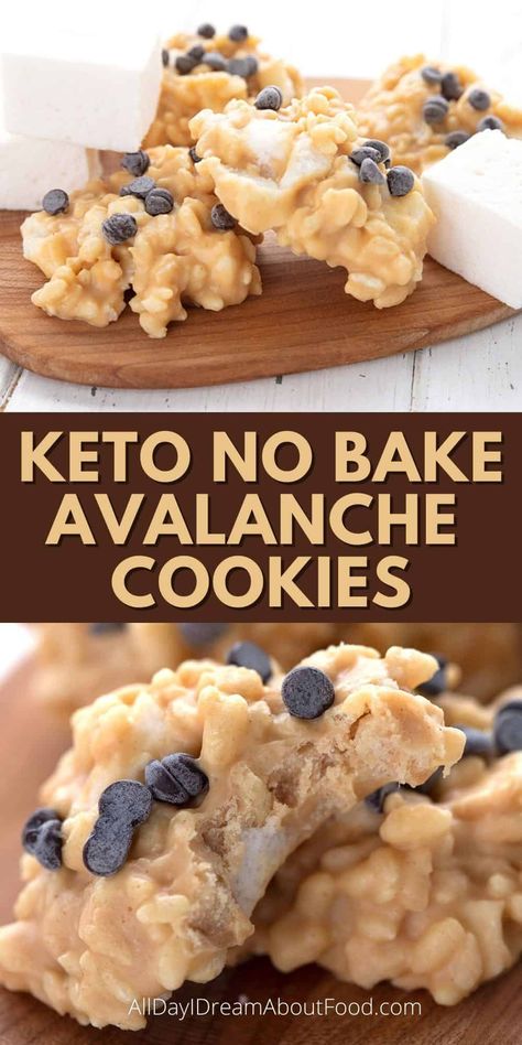 No Bake Cookies Keto Recipe, Easy Keto Baking, Keto Bake Sale Ideas, Alldayidreamaboutfood Keto Recipes, Baking With Allulose, Keto White Chocolate Recipes, Allulose Desserts, No Carb Sweet Snacks, Keto Dessert No Bake