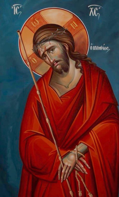 IC.XC__ο Νυμφίος της Εκκλησίας, _ΠΑΣΧΑ God On The Cross, Greek Icons, The Crucifixion, Paint Icon, Orthodox Christian Icons, Pictures Of Jesus Christ, Byzantine Art, Byzantine Icons, Religious Images