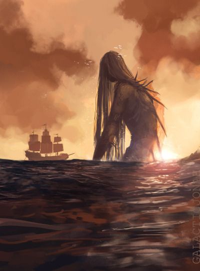 :: 🐚 Queen Of The Sea, Sea Poster, Zoo Ideas, The Setting Sun, In The Zoo, 다크 판타지, Scary Art, Mythical Creatures Art, Wow Art