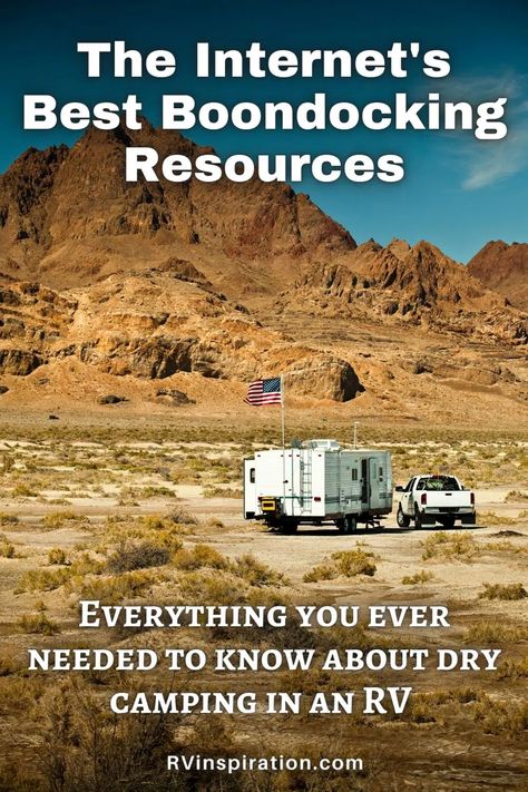 Do you want to learn more about boondocking? This article has over 19 resources from the internet's best boondocking experts to help you learn everything there is to know about dry camping in an RV! Learn how to find great boondocking spots, what gear you need for dry camping, boondocking safety tips, and much more. | rvinspiration.com Boondock Camping, Boondocking Camping, Dry Camping, Rv Tips, Toy Hauler, Rv Stuff, Rv Life, Safety Tips, How To Find