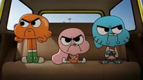 Darwin And Gumball, Gumball Wallpaper, Trio Costumes, Amazing Gumball, Trio Halloween Costumes, Amazing World Of Gumball, World Of Gumball, Cartoon Memes, The Amazing World Of Gumball