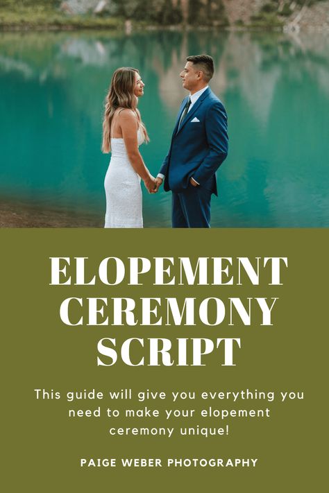 Elopement Ceremony Timeline, Officiant Wedding Script Elopement, Elopement Officiant Script, Self Solemnize Elopement Script, Simple Elopement Decor, Elopement Ceremony Script, Elope Ceremony, Elopement Script, Simple Wedding Ceremony Script