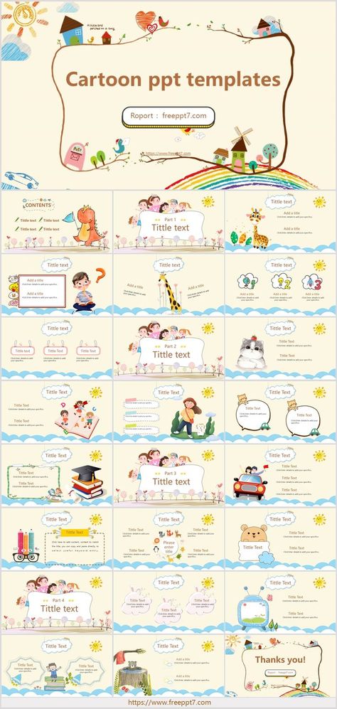 Cute Cartoon Education PowerPoint Templates Power Point Design Free, Cartoon Powerpoint, School Powerpoint Templates, Free Powerpoint Templates Download, Cute Powerpoint Templates, Simple Powerpoint Templates, Powerpoint Background Templates, Ppt Themes, Ppt Template Design