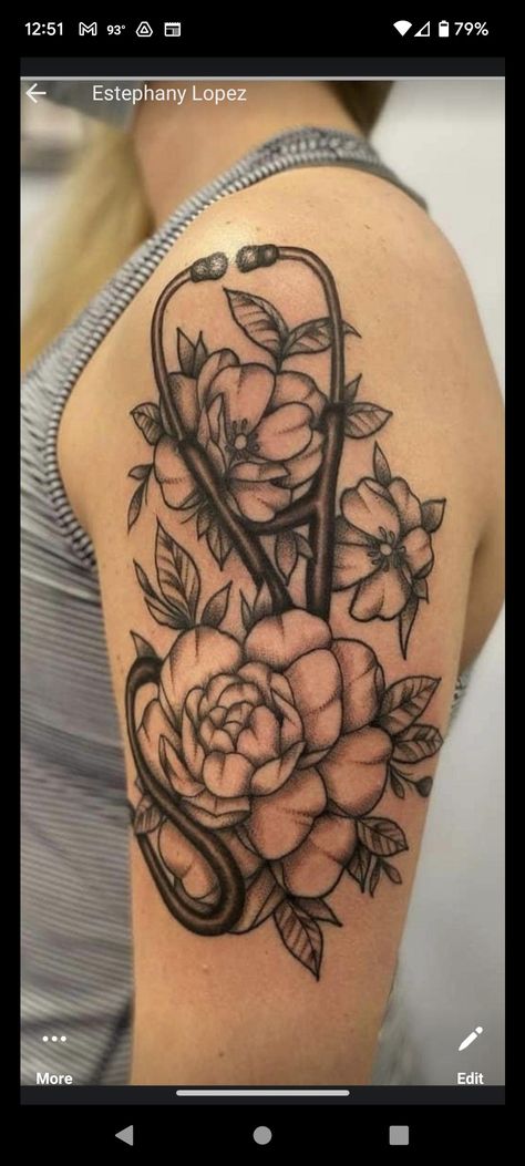 Nurse Practitioner Tattoo Ideas, It’s A Beautiful Day To Save Lives Tattoo, Nurse Practitioner Tattoo, Nurse Sleeve Tattoos For Women, Ems Tattoos Female, Nursing Tattoos For Women, Healthcare Tattoos For Women, Anatomical Tattoo, Nurse Tattoo Ideas