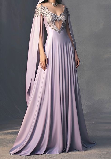 Lilac Fantasy Dress, Lavender Fantasy Dress, Fantasy Gowns Wedding, Lilac Gown Dress, Dragon Dress Outfit, Fantasy Gowns Red, Lilac Dress Aesthetic, Dragon Dress Fantasy Gowns, Purple Fantasy Dress