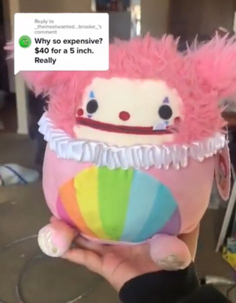 Custom Clown Bigfoot Squishmallow Custom Squishmallow Ideas, Customized Squishmallow, Swish Mellow, Clown Squishmallow, Rare Squishmallows, Custom Squishmallow, Bigfoot Squishmallow, Rainbow Clown, Best Friend Test