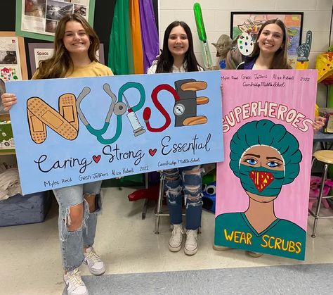 CMS students brighten nurses day with painted ceiling tiles Ceiling Tile Paintings School, Ceiling Tile Painting Ideas School, Painted Ceiling Tiles, Tile Painting, Nurses Day, Ceiling Tile, Painted Ceiling, Ceiling Tiles, School Board