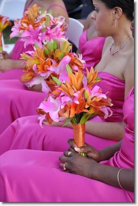 Wedding Decorations Diy Centerpiece, Wedding Day Pictures, Fuschia Wedding, Orange And Pink Wedding, Tropical Wedding Inspiration, Hot Pink Weddings, Wedding Dress Cake, Dream Wedding Decorations, Day Pictures