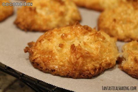 Cocadas #latinamerica #chile #coconut #cookies #dessert #recipe Frugal Cooking, Amazing Food Recipes, Bars Cookies, Coconut Cookies, Food Group, Pinterest Recipes, Desserts Recipes, Dessert Recipe, Yummy Food Dessert