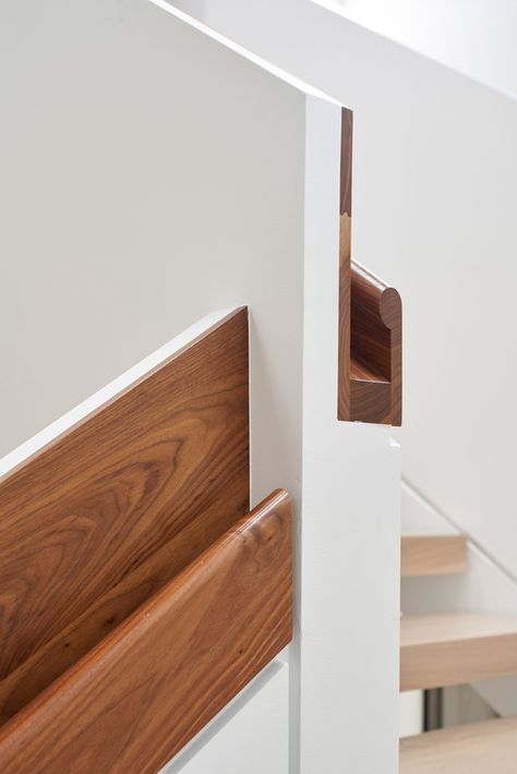 Staircase Detail, Timber Handrail, Renovated House, Console Sink, Stairway Design, Wall Closet, Home Stairs Design, Pivot Doors, Architecture Studio