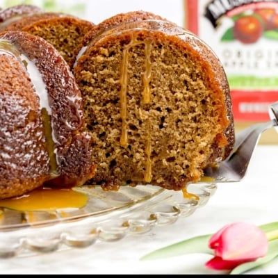 Applesauce Bundt Cake - Spaceships and Laser Beams Caramel Apple Bundt Cake, Caramel Apple Desserts, Apple Bundt Cake, Homemade Caramel Sauce, Bundt Cakes Recipes, Unsweetened Applesauce, Homemade Caramel, Apple Desserts, Piece Of Cake