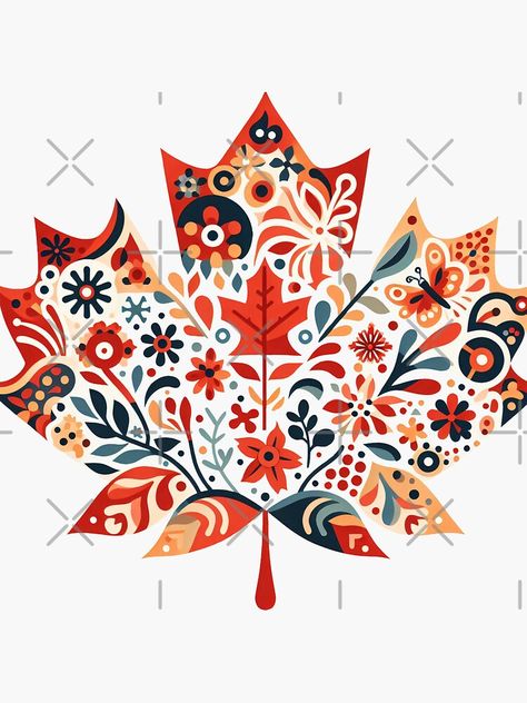 Maple Leaf Pattern, Primitive Embroidery, Scandinavian Folk Art, Leaf Pattern, Maple Leaf, Scandinavian Design, Folk Art, Cross Stitch, Embroidery