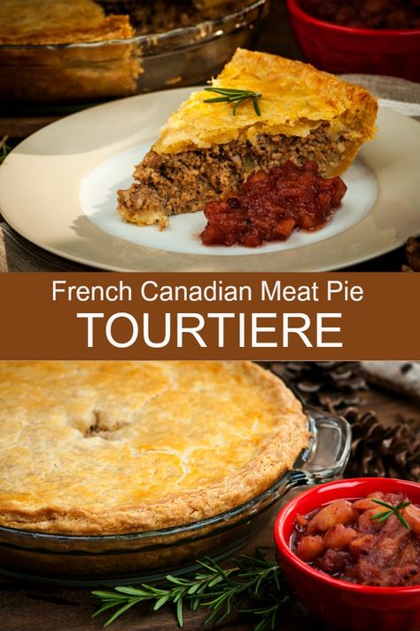 French Canadian Tourtiere - Creative Cynchronicity Tortiere Recipe, French Canadian Meat Pie Recipe, Canadian Meat Pie Recipe, Canadian Meat Pie, French Meat Pie, Canadian Dishes, Canadian Cuisine, Meat Pie Recipe, French Canadian