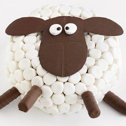 Sheep Cake Ideas, Sheep Cakes, Birthday Cake Book, Marshmallow Skewers, Sheep Party, Sheep Cake, Cake Book, Lamb Cake, Eid Cake