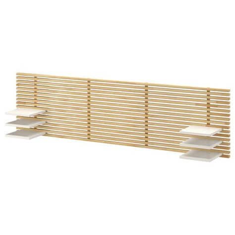 MANDAL Headboard - birch/white - IKEA Ikea Mandal Headboard, Nordli Ikea, Ikea Mandal, Ikea Headboard, Cama Ikea, Wall Mounted Headboards, Slatted Headboard, Diy Headboard, Space Ideas