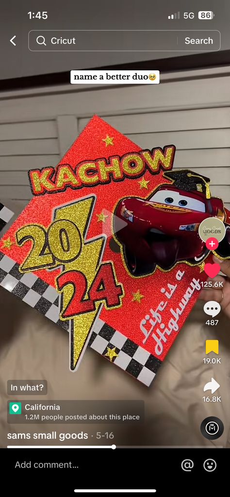 Mater Graduation Cap, Cars Graduation Cap Disney, Cars Graduation Cap, Memory Ideas, Senior Szn, Custom Graduation Caps, High School Graduation Cap, High School Memories, Senior Photography Poses