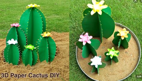 Monumental Vbs, Carton Diy, Paper Cactus, Diy Newspaper, Cactus Craft, Vbs Themes, Desert Decor, Cactus Party, Cactus Diy