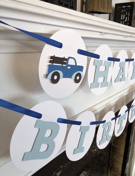 Truck Birthday Decorations, Truck Party Theme, Truck Theme Birthday, Little Blue Truck, 2nd Birthday Party For Boys, Valentines Party Decor, Truck Theme, Second Birthday Ideas, Boy Birthday Party Themes