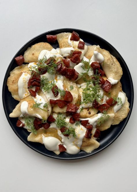 What To Serve with Perogies: 20 BEST Pierogi side dishes | Myriad Recipes Homey Meal Ideas, Perogies Dinner Ideas, Pierogi Dinner Ideas, Polish Pierogi Recipe, Dairy Aesthetic, Cafe Meals, Slavic Food, Polish Aesthetic, Polish Pierogi