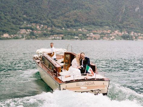 A couple had a $14,000 micro-wedding in Lake Como, Italy, which included a private chef and a luxury villa stay Lake Como Micro Wedding, Lake Como Boat, Lake Como Wedding, Lake Como Italy, Private Chef, Moving To California, Boat Ride, Como Italy, Wedding Costs