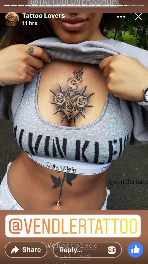 Beauty Spirituality, Arrow Tattoos For Women, Sacred Heart Tattoos, Pretty Hand Tattoos, Chest Tattoos For Women, Chest Piece Tattoos, Latest Tattoos, Dope Tattoos For Women, Cute Tattoos For Women