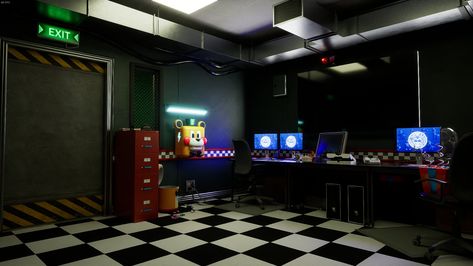 Security Breach Background, Fnaf Backgrounds, Fnaf Aesthetic, Security Room, Fnaf 9, Security Office, Atari Games, Fnaf Security Breach, Green Screen Backgrounds