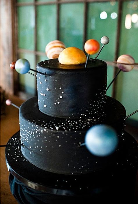 Outer-space party ideas  #space #birthday #cake #kidsbirthdayparty #kidsbirthdaypartyideas #girlbirthdayparty #girlbirthdaypartyideas #boybirthdayparty #boybirthdaypartyideas Solar System Cake, Space Party Decorations, Galaxy Party, Galaxy Cake, Outer Space Party, Space Birthday Party, Outer Space Birthday, Wedding Dessert, Space Birthday