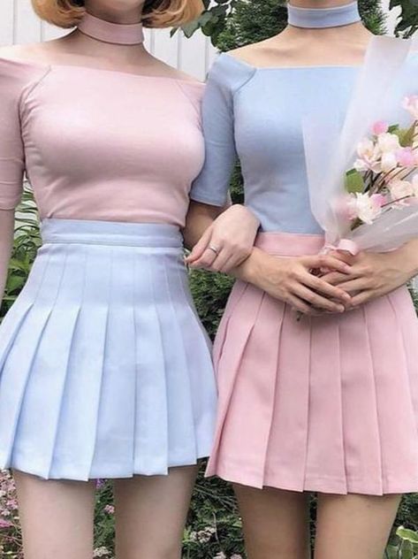 Pink Pleated Skirt Outfit, Yellow Skirt Outfits, Blue Skirt Outfits, Pink Skirt Outfits, Pink Tennis Skirt, Pleated Skirt Outfit, Blue Pleated Skirt, Tennis Skirt Outfit, White Tennis Skirt