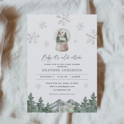 Snowflake Winter Wonderland Winter Baby Shower Invitation Snowflake Invitations, Online Baby Shower Invites, Baby Shower Invitation Wording, Online Baby Shower, Winter Baby Shower Invitations, Adventure Baby Shower, Winter Wonderland Baby Shower, Free Baby Shower, Woodland Baby Shower Invitations