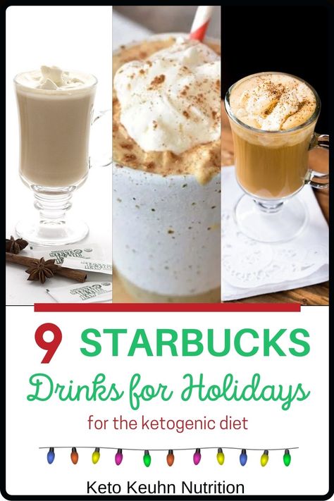 This is your Ultimate Guide to Keto Holiday Starbucks recipes from copycat hot drinks to dessert foods to enjoy for Thanksgiving through Christmas. These are DIY healthy drinks and treats for all on a low carb diet. Low Carb Starbucks Holiday Drinks, Healthy Holiday Starbucks Drinks, Keto Starbucks Drinks Hot Coffee, Hot Fall Drinks, Holiday Coffee Drinks, Cranberry Bliss Bars Recipe, Drinks From Starbucks, Pumpkin Spice Frappuccino, Low Sugar Drinks