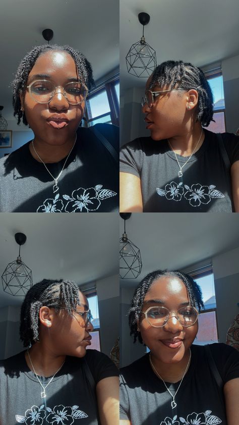 Natural twist hairstyles and black top from @berska Mini Braids On Short Hair, Mini Twist Hairstyles, Braids On Short Hair, Short Twist, Mini Braids, Short Afro Hairstyles, Short Twists, Hair Twists, Natural Twists