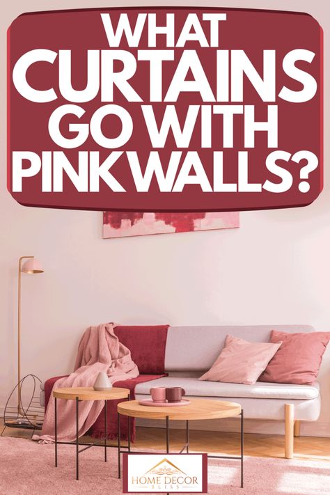 What Curtains Go With Pink Walls? - Home Decor Bliss Pink Bedroom With Curtains, Curtain For Pink Wall Room, What Colour Curtains Go With Pink Walls, Curtains In Pink Bedroom, What Color Curtains Go With Pink Walls, Curtains For Pink Living Room, Curtains For Light Pink Walls, Sulking Room Pink Bedroom Curtains, Curtains Pink Bedroom