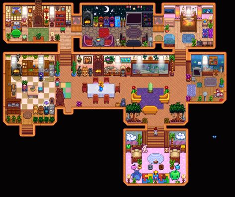 Fall, year 13. Remarried Abby and had her babies <3 Always have a crystalarium with amethysts for my pretty wifey. Stardew Farms, Stardew Valley Layout, Stardew Valley Tips, Stardew Valley Farms, Valley Game, Stardew Valley Fanart, F Video, Farm Layout, 3 R