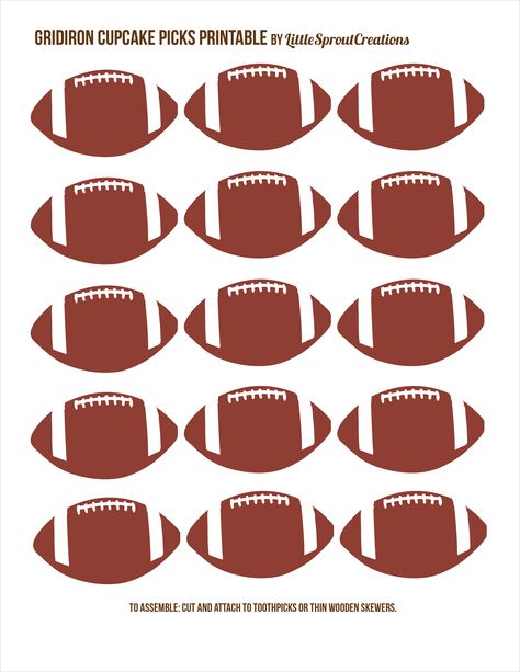 cupcake toppers football Football Party Printables, Football Cupcake Toppers, Food Flags, Tie Dye Birthday Party, Superbowl Party Games, Chocolate Footballs, Football Cupcakes, Cupcake Toppers Free, Cupcake Flags