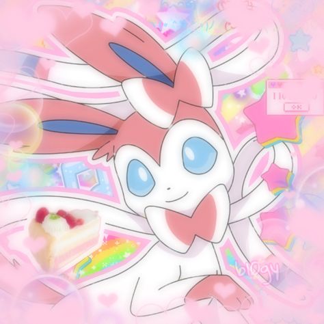 Sylveon Icon, Best Pokemon Ever, Pokemon Kalos, Pokemon Eeveelutions, Eevee Evolutions, Rainbow Wallpaper, Pretty Images, All Pokemon, Cool Pokemon