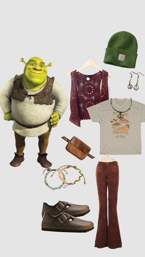 Shrek inspired folk fest outfit Shrek Costume, Outfit Shuffles, Shrek, Inspired Outfits, Your Aesthetic, Connect With People, Creative Energy, Outfit Inspirations, Energy