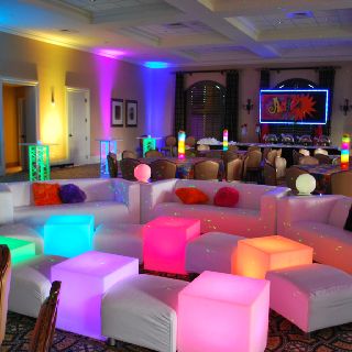 Bat Mitzvah Themes, Mitzvah Decor, Mitzvah Themes, Table Skirts, Bar Mitzvah Party, Bat Mitzvah Party, Event Furniture, Neon Decor, Astuces Diy