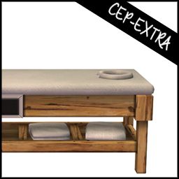 Mod The Sims - Massage Table [CEP-Extra] Island Colors, Meditation Stool, Ea Games, Massage Bed, Massage Tables, Massage Table, Traditional Table, Black Cushions, White Cushions