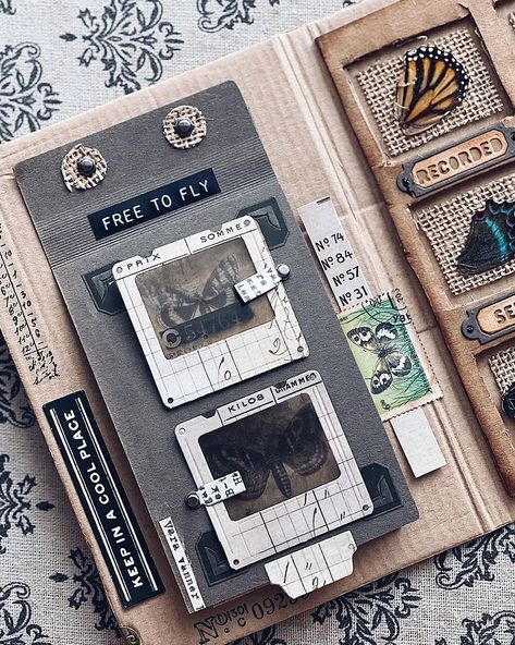 Journal Scrapbooking | Tersh 🦌 (@skybambi) • Instagram photos and videos Altered Book Journal Ideas, Scrapbook Interactive, Art Scrapbook, Scarp Booking Ideas, Scrap Books, Flipbook Ideas, Scrapbooking Vintage Photos, Scrapbooking Ideas, Junk Journaling