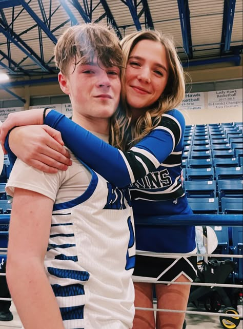 #basketball #sports #vsco #boyfriend #cheer #bffgoals Basketball Cheerleader Couple, Basketball And Cheer Couples, Cheer And Basketball Couples Pictures, Cheerleader And Basketball Player Couple, Basketball Boyfriend Goals, Basketball And Cheerleader Couple, Cheer Boyfriend, Sports Boyfriend, Basketball Bf