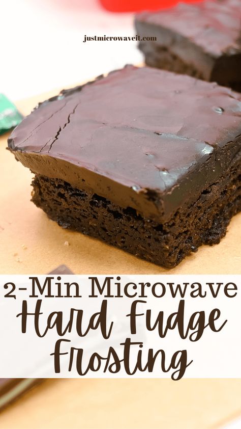 How to make Microwave Hard Chocolate Fudge Frosting in 2 Minutes Chocolate Fudge Frosting That Hardens, Chocolate Fudge Icing Old Fashioned, Chocolate Fudge Frosting Easy, Brownie Icing Easy, Fudge Icing For Brownies, Cooked Fudge Frosting, Fudge Frosting For Brownies, Old Fashioned Fudge Icing, Frosting Fudge Recipes Easy