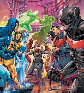 EXCLUSIVE: "Justice League 3000" Squares Off with Beetle, Booster, Fire & Ice. - Comic Book Resources Justice League 3000, Ice Dc, Marvel Comic Con, Booster Gold, Blue Beetle, New 52, Superhero Characters, Dc Comic, Fav Characters