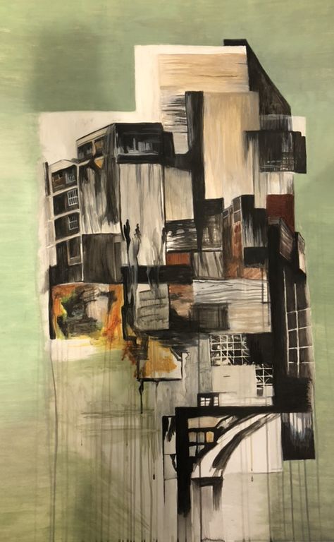 Urban Landscapes Gcse Art, Architecture A Level Art, Urban Decay Art, Places And Spaces Gcse Art, Trip Drawing, Decay Art, Advanced Higher Art, Art Homework, Collage Project